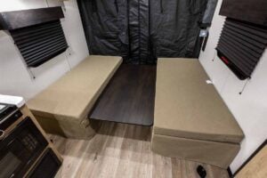 2027 Forest River Cherokee Grey Wolf Black Label 22RRBL Toy Hauler Interior Image