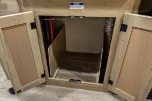 2027 Forest River Cherokee Grey Wolf Black Label 22RRBL Toy Hauler Interior Image