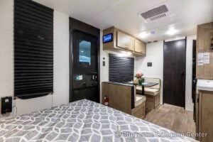 2027 Forest River Cherokee Wolf Pup Black Label 16FQBLW Small Camper Interior Image