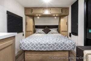 2027 Forest River Cherokee Wolf Pup Black Label 16FQBLW Small Camper Interior Image