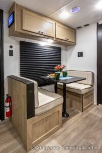 2027 Forest River Cherokee Wolf Pup Black Label 16FQBLW Small Camper Interior Image