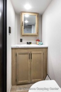 2027 Forest River Cherokee Wolf Pup Black Label 16FQBLW Small Camper Interior Image