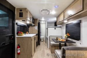 2026 Forest River Cherokee Wolf Pup Black Label 16BHSBLW Small Bunkhouse Travel Trailer Interior Image