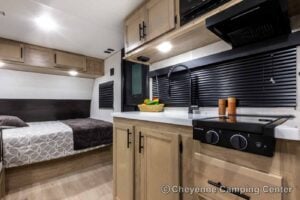 2026 Forest River Cherokee Wolf Pup Black Label 16BHSBLW Small Bunkhouse Travel Trailer Interior Image