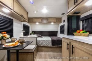 2026 Forest River Cherokee Wolf Pup Black Label 16BHSBLW Small Bunkhouse Travel Trailer Interior Image