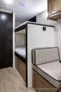 2026 Forest River Cherokee Wolf Pup Black Label 16BHSBLW Small Bunkhouse Travel Trailer Interior Image