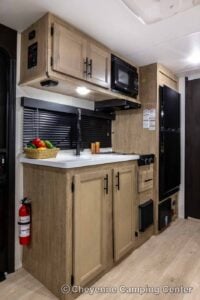 2026 Forest River Cherokee Wolf Pup Black Label 16BHSBLW Small Bunkhouse Travel Trailer Interior Image