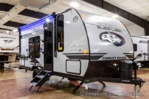 2026 Forest River Cherokee Wolf Pup Black Label 16FQBLW Small Camper Exterior Image