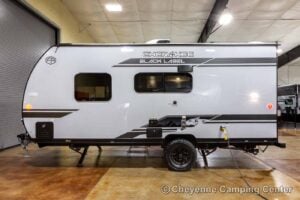 2026 Forest River Cherokee Wolf Pup Black Label 16FQBLW Small Camper Exterior Image