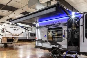 2026 Forest River Cherokee Wolf Pup Black Label 16FQBLW Small Camper Exterior Image