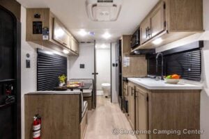 2026 Forest River Cherokee Wolf Pup Black Label 16FQBLW Small Camper Interior Image