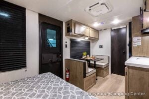 2026 Forest River Cherokee Wolf Pup Black Label 16FQBLW Small Camper Interior Image