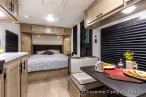 2026 Forest River Cherokee Wolf Pup Black Label 16FQBLW Small Camper Interior Image