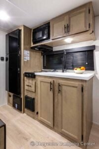 2026 Forest River Cherokee Wolf Pup Black Label 16FQBLW Small Camper Interior Image