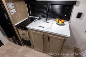 2026 Forest River Cherokee Wolf Pup Black Label 16FQBLW Small Camper Interior Image