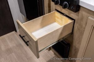 2026 Forest River Cherokee Wolf Pup Black Label 16FQBLW Small Camper Interior Image