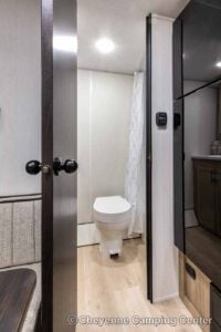 2026 Forest River Cherokee Wolf Pup Black Label 16FQBLW Small Camper Interior Image