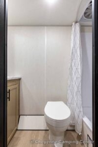 2026 Forest River Cherokee Wolf Pup Black Label 16FQBLW Small Camper Interior Image