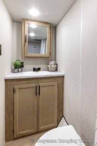 2026 Forest River Cherokee Wolf Pup Black Label 16FQBLW Small Camper Interior Image