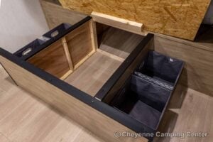 2026 Forest River Cherokee Wolf Pup Black Label 16FQBLW Small Camper Interior Image