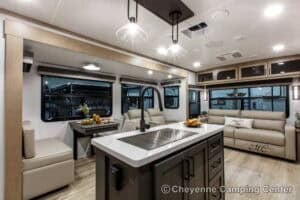 2026 Forest River Flagstaff Classic 832IKRL Couples Travel Trailer Interior Image
