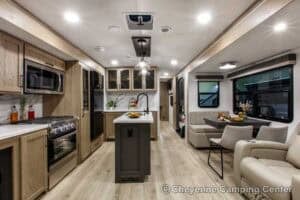 2026 Forest River Flagstaff Classic 832IKRL Couples Travel Trailer Interior Image