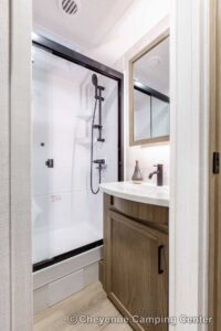 2026 Forest River Flagstaff Classic 832IKRL Couples Travel Trailer Interior Image