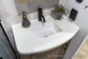 2026 Forest River Flagstaff Classic 832IKRL Couples Travel Trailer Interior Image