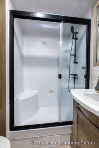 2026 Forest River Flagstaff Classic 832IKRL Couples Travel Trailer Interior Image