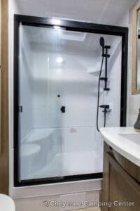 2026 Forest River Flagstaff Classic 832IKRL Couples Travel Trailer Interior Image