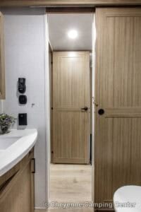 2026 Forest River Flagstaff Classic 832IKRL Couples Travel Trailer Interior Image