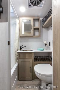 2024 Forest River Flagstaff E-Pro E20FKS Front Kitchen Travel Trailer Interior Image