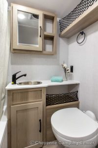 2024 Forest River Flagstaff E-Pro E20FKS Front Kitchen Travel Trailer Interior Image