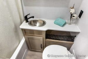 2024 Forest River Flagstaff E-Pro E20FKS Front Kitchen Travel Trailer Interior Image