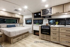 2027 Forest River Flagstaff Micro Lite 22FBS Couples Travel Trailer Interior Image