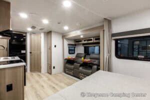 2026 Forest River Flagstaff Micro Lite 22FBS Couples Travel Trailer Interior Image