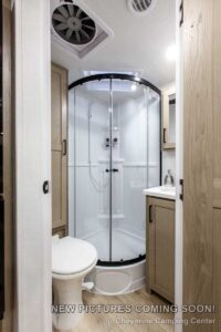2027 Forest River Flagstaff Micro Lite 22FBS Couples Travel Trailer Interior Image