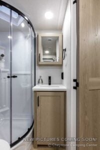 2027 Forest River Flagstaff Micro Lite 22FBS Couples Travel Trailer Interior Image