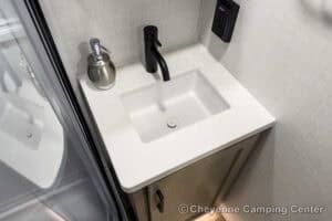 2026 Forest River Flagstaff Micro Lite 22FBS Couples Travel Trailer Interior Image