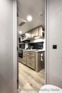 2026 Forest River Flagstaff Micro Lite 22FBS Couples Travel Trailer Interior Image