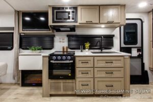 2027 Forest River Flagstaff Micro Lite 22FBS Couples Travel Trailer Interior Image