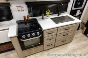 2026 Forest River Flagstaff Micro Lite 22FBS Couples Travel Trailer Interior Image