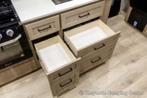 2026 Forest River Flagstaff Micro Lite 22FBS Couples Travel Trailer Interior Image