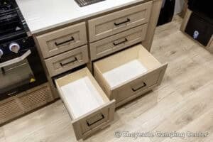 2026 Forest River Flagstaff Micro Lite 22FBS Couples Travel Trailer Interior Image