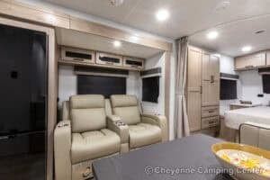 2026 Forest River Flagstaff Micro Lite 25FBD Couples Travel Trailer Interior Image