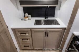 2026 Forest River Flagstaff Micro Lite 25FBD Couples Travel Trailer Interior Image