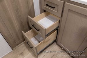 2027 Forest River Flagstaff Micro Lite 25FBD Couples Travel Trailer Interior Image