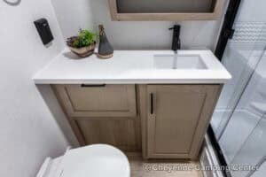 2026 Forest River Flagstaff Micro Lite 25FBD Couples Travel Trailer Interior Image