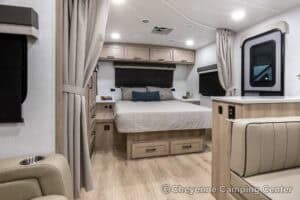 2026 Forest River Flagstaff Micro Lite 25FBD Couples Travel Trailer Interior Image
