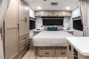 2026 Forest River Flagstaff Micro Lite 25FBD Couples Travel Trailer Interior Image